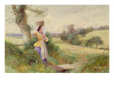 The Milkmaid, 1860 Giclee Print by Myles Birket Foster