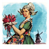 Dutch National Costume Giclee Print by McConnell 