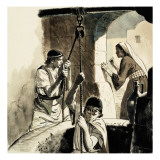 David's Friends and Foes reproduction procédé giclée par Clive Uptton
