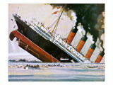 Sinking of the Lusitania Giclee Print by John S. Smith