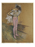 A Dancer Adjusting Her Leotard Giclee Print by Henri de Toulouse-Lautrec