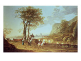 Extensive River Landscape reproduction procédé giclée par Aelbert Cuyp