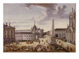 View of the Town Hall, 1772 Giclee-trykk av Carl Christian Baron View of the Town Hall, 1772 Giclee-trykk av Carl Christian Baron