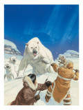 Polar Bears and Eskimos Giclee Print by Mcbride 