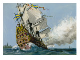 The Swedish Warship 'Vasa' Giclee Print by Ralph Bruce