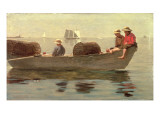 Three Boys in a Dory, 1873 reproduction procédé giclée par Winslow Homer