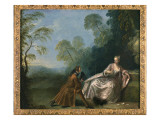 Une Conversation Galante Reproduction procédé giclée par Jean-Baptiste Pater