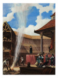 Puritans Destroying a Theatre Giclee-trykk av Ralph Bruce Puritans Destroying a Theatre Giclee-trykk av Ralph Bruce
