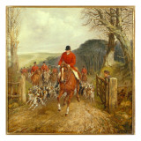 A Hunt Going Through a Gate Giclee Print by Henry Thomas Alken