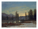 Snow in the Rockies reproduction procédé giclée par Albert Bierstadt