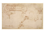 Study of an Ionic Capital Lámina giclée por Michelangelo Buonarroti