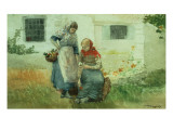 Picking Flowers, 1881 Giclee Print by Winslow Homer