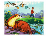Fliptail the Otter Reproduction procédé giclée par Bert Felstead