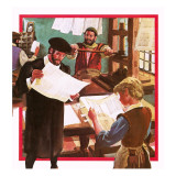 Early Printing Press Lámina giclée por English School