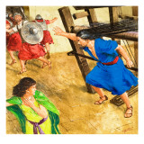 The Story of Samson Retold reproduction procédé giclée par Clive Uptton
