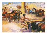 Race of the Four Horse Chariots Impressão giclée por Alberto Salinas