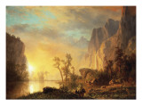 Sunset in the Rockies Giclee Print by Albert Bierstadt