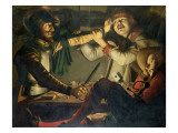 A Quarrel at a Game of Cards Reproduction procédé giclée par Cryn Hendricksz Volmaryn