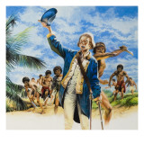 The End of James Cook Giclee Print by Oliver Frey