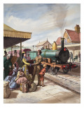 The Sunday 'Train-Call' Giclee-trykk av Ralph Bruce The Sunday 'Train-Call' Giclee-trykk av Ralph Bruce
