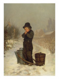 Warming His Hands, 1867 reproduction procédé giclée par Henry Bacon