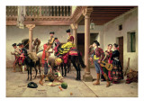 A Spanish Courtyard Giclee Print by Jules Worms