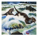 Watchers of the Sea, 1966 Giclee Print by G. W Backhouse