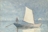 Sailing a Dory, 1880 Giclee Print by Winslow Homer
