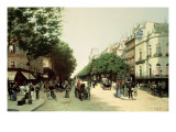 Le Boulevard Des Italiens Giclee Print by Edmond Georges Grandjean