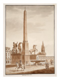 The Quirinal Obelisk, 1833 Giclee Print by Agostino Tofanelli