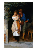 Couple Courting, 1887 Giclee-trykk av Eugen Von Blaas Couple Courting, 1887 Giclee-trykk av Eugen Von Blaas