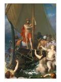 Ulysses and the Sirens Giclee Print by Leon-Auguste-Adolphe Belly