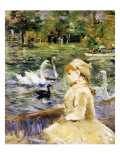 Young Girl Boating, 1884 reproduction procédé giclée par Morisot 