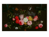 Tulips, Peonies and Butterflies Giclee Print by Jan Van, The Elder Kessel