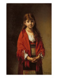 A Peasant Girl in a Red Shawl Lámina giclée por Alexei Alexevich Harlamoff A Peasant Girl in a Red Shawl Lámina giclée por Alexei Alexevich Harlamoff