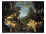 Salmacis and Hermaphroditus Giclée-tryk af Ludovico Carracci