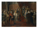 Silesian Homage Scene, 1855 Giclee Print by Adolph von Menzel