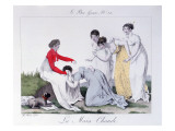 A Game of 'La Main Chaude' Giclee-trykk av Jean Francois Bosio