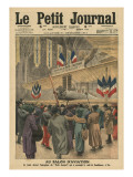 At the Aircraft Salon Giclee Print by French School 