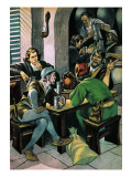 Christopher Columbus Drinking Giclee Print by Ron Embleton