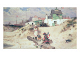 Beach Scene in Ostend Giclee Print by William Stephen Coleman