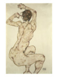 A Crouching Nude, 1915 reproduction procédé giclée par Schiele 