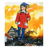 Girl in a Bobble Hat Giclee Print by Jesus Blasco