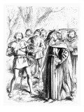 Robin Hood and King Richard I reproduction procédé giclée par English School 
