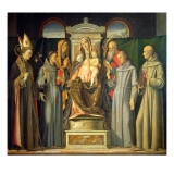 Madonna Enthroned, 1480 Giclée-tryk af Alvise Vivarini