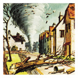 Tornado in Lancashire reproduction procédé giclée par English School 