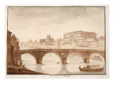 Ponte Sisto, 1833 Giclee Print by Agostino Tofanelli