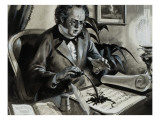 Portrait of Franz Schubert Giclee Print by Andrew Howat