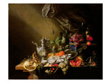 A Banquet Still Life Lámina giclée por Cornelis de Heem A Banquet Still Life Lámina giclée por Cornelis de Heem