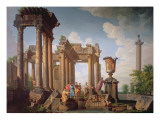 Classical Scene reproduction procédé giclée par Giovanni Paolo Pannini